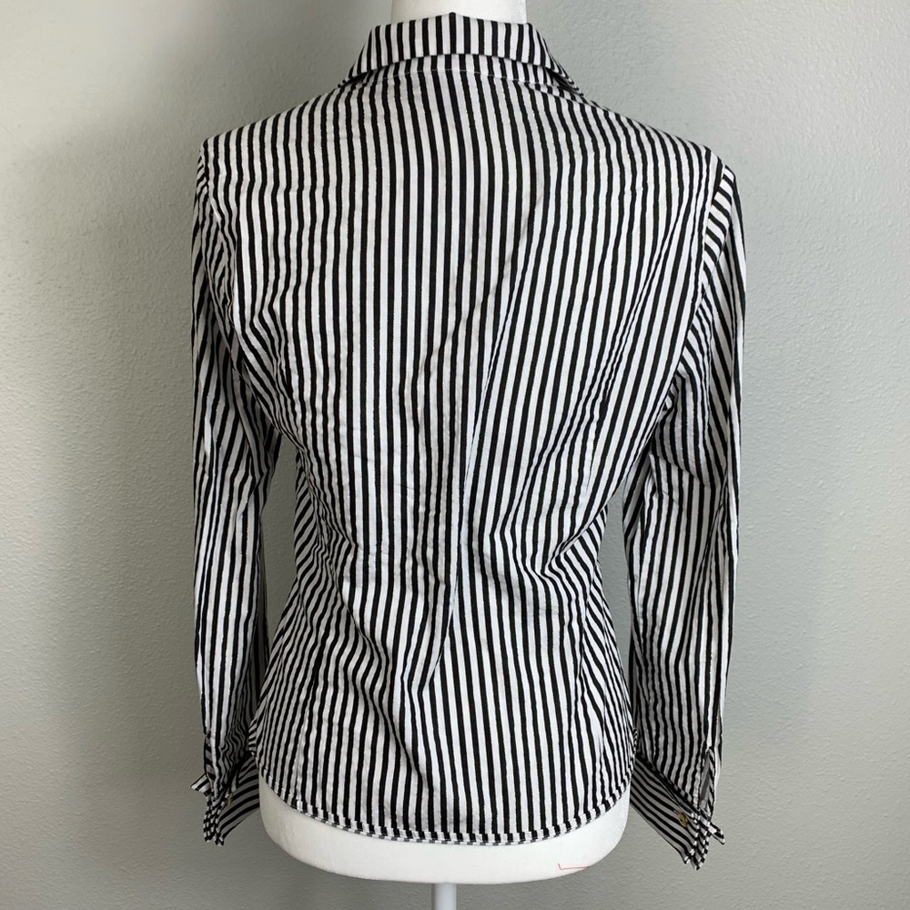 Jones New York Metallic Stripe Button Down - Picture 7 of 7